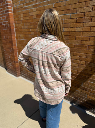 Lewis Shirt Rose Aztec