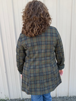 Funnel Neck Field Jacket - Olive Multi