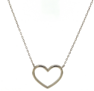 Heart Necklace Sterling Silver