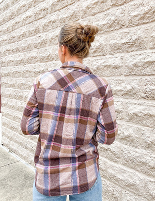 Plaid Button Up - Brown by Panache
