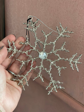 Glass Snowflake Ornament