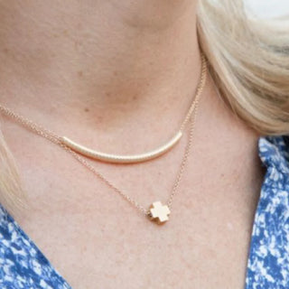 Bar Bliss Textured Necklace 16" enewton