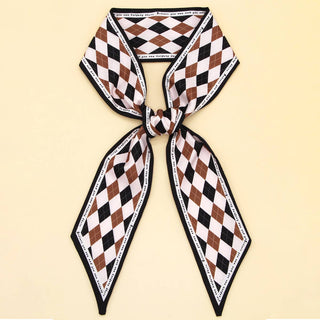 PLAID PRINT HEAD SCARVES_CWASC0096