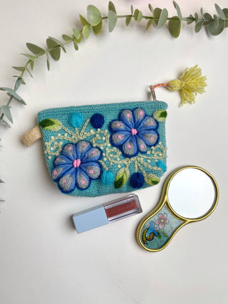 Victoria Hand embroidered Small Pouch