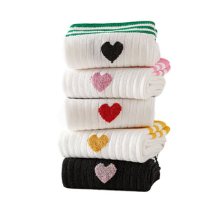 Heart Love Striped Socks