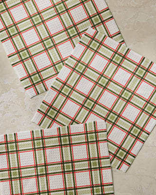 Stocking Plaid Dishcloth Set - Holiday 2026
