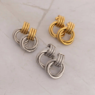 Double Round Stud Earring