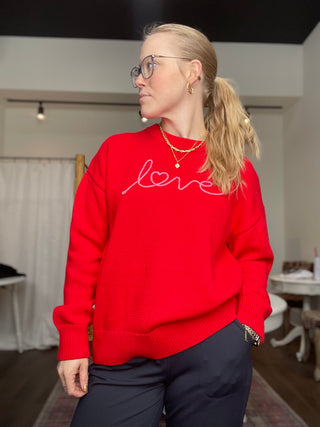 Love Notes Boyfriend Sweater