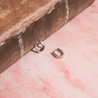 18K Gold PVD Stainless Steel Oval Huggies