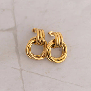Double Round Stud Earring