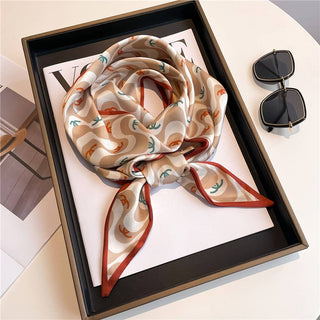 FASHIONABLE DOUBLE-LAYER NARROW SILK HEAD SCARF