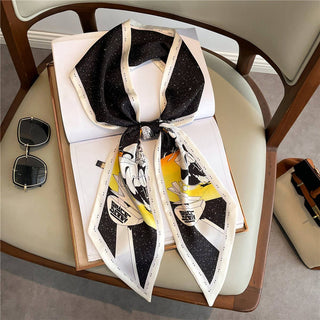 FASHIONABLE DOUBLE-LAYER NARROW SILK HEAD SCARF