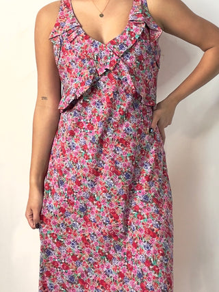 Floral Ruffle Front Maxi Dress by Liverpool