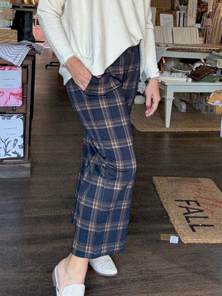 Mabel Pull On Navy Plaid