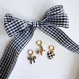 Gingham Shoe Charms and Lace Sets  Sneaker Charm Sets