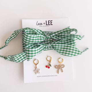 Gingham Shoe Charms and Lace Sets  Sneaker Charm Sets