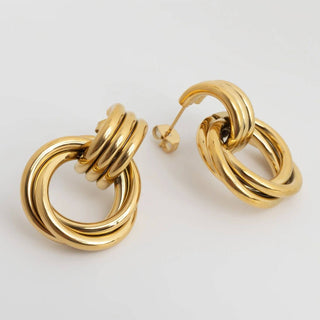 Double Round Stud Earring