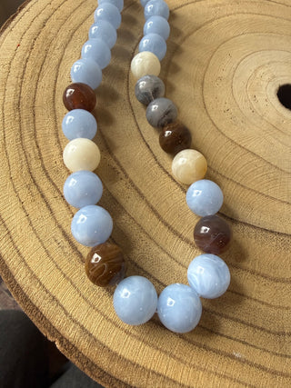 Multi Stone Bubble Necklace