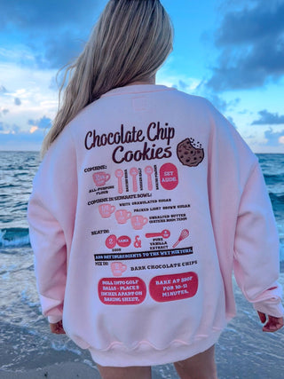 Chocolate Chip Cookie Recipe Embroidered Sweatshirt