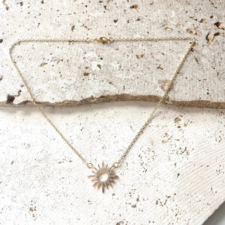 Sun celestial necklace: Gold / 16”