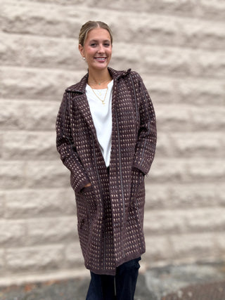 Marceau Houndstooth Coat by Sage the Label