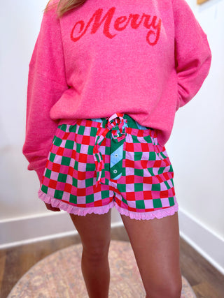 CHECKERED BOXER SHORTS,MULTI