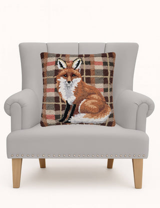 Fox Tartan Hook Pillow