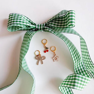 Gingham Shoe Charms and Lace Sets  Sneaker Charm Sets