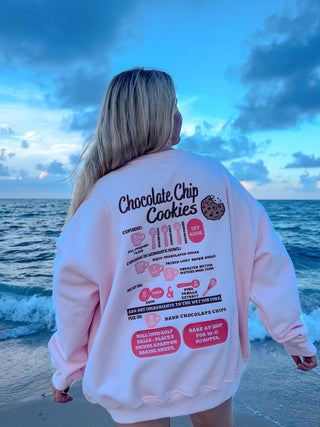 Chocolate Chip Cookie Recipe Embroidered Sweatshirt