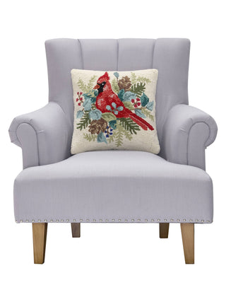 Holiday Cardinal Hook Pillow
