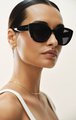 Golden Hour Sunglasses Polished Black-Grey