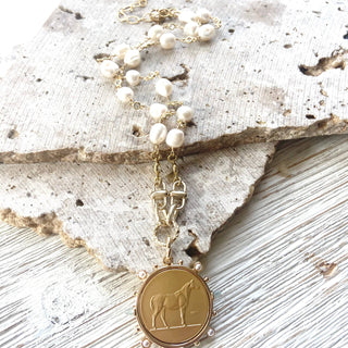 Horse Coin Necklace