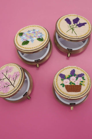 Floral Embroidery Jewelry Organizer