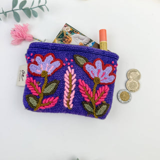 Garden Valley Hand embroidered Petite Pouch