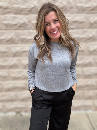 Downtown Sweater in Gray by Sadie & Sage