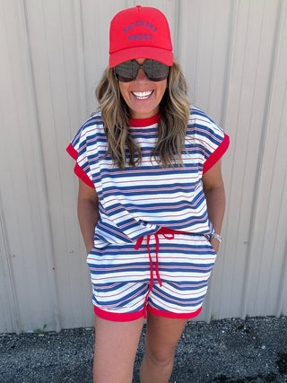 Americana Striped Lounge Set