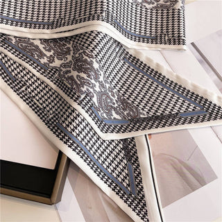 FASHIONABLE DOUBLE-LAYER NARROW SILK HEAD SCARF