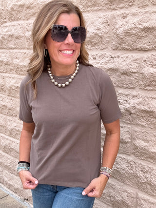 Classic Boxy Fit Tee Truffle