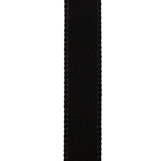 Velvet Fuzz Wired Edge Ribbon, Black, 1 In, 10 Yards