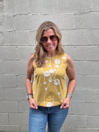 Sleeveless Button Back Top