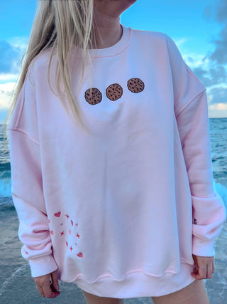 Chocolate Chip Cookie Recipe Embroidered Sweatshirt