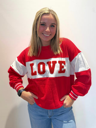 Oversized Love Sweatshirt Kiss Me Red by Z Supply