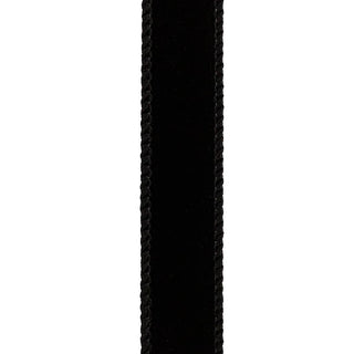 Velvet Fuzz Wired Edge Ribbon, Black, 1 In, 10 Yards