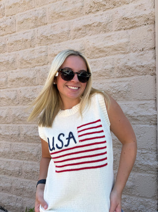 Americana Sleeveless Sweater