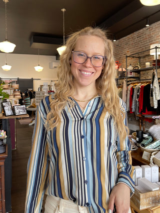 French Stripe Button Down