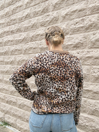 Long Sleeve Animal Print Sweater