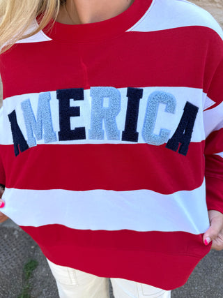 America Rugby Striped Sweatshirt