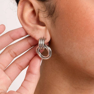Double Round Stud Earring
