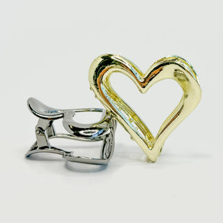 Heart Shape Metal Claw Clip