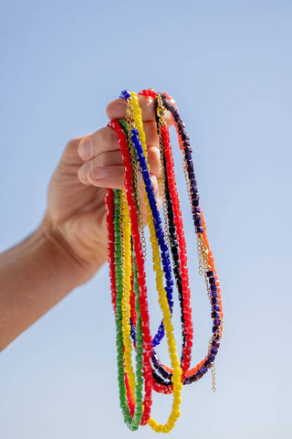 Colored beaded necklace
